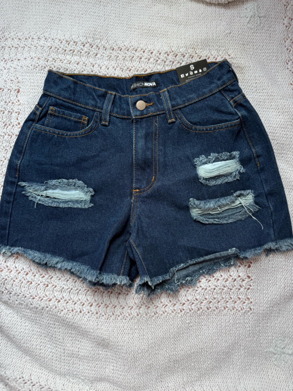 Fashion Nova Distressed Denim Shorts